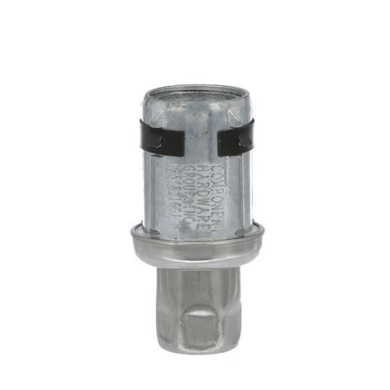 Picture of 1-5/8" Round Stainless Steel Clad Zinc Die Cast Adjustable Hex Foot Insert With Locking Ring