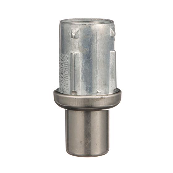 Picture of 1-5/8" Round Stainless Steel Clad Zinc Die Cast Adjustable Round Seismic Foot Insert