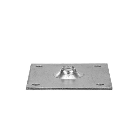 Picture of 3-1/2" x 3-1/2" Zinc Plated Steel Removable Mounting Plate With 5/8-11 Tapped Center Hole