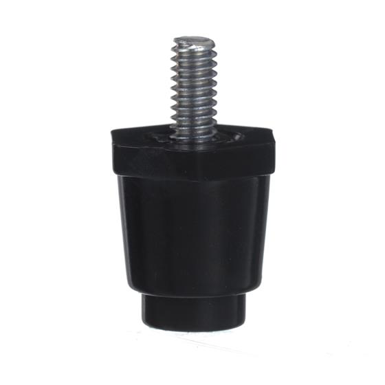Picture of 1" H Black Thermoplastic Appliance Leg With 1/4-20 x 1/2" L Protruding Stud and Adjustable Round Toe