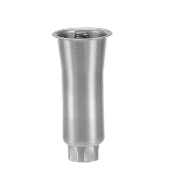 Picture of 2" OD x 6" H Stainless Steel Flared Top Equipment Leg With 3/4-10 x 3/4" L Flush Stud And Adjustable Hex Toe
