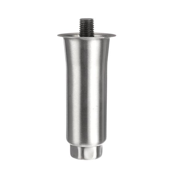 Picture of 2" OD x 6" H Stainless Steel Flared Top Equipment Leg With 3/4-10 x 3/4" L Protruding Stud And Adjustable Hex Toe