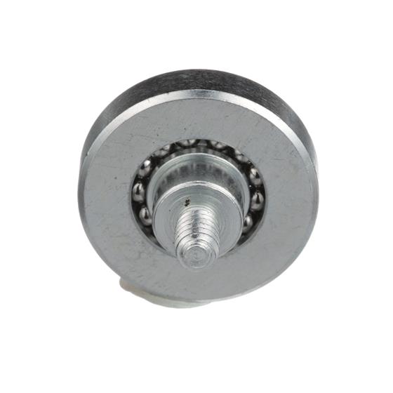 Picture of 1-5/16" OD Steel Flat Ball Bearing Roller with 1/4-20 x 1" L Flat Head Screw Stud