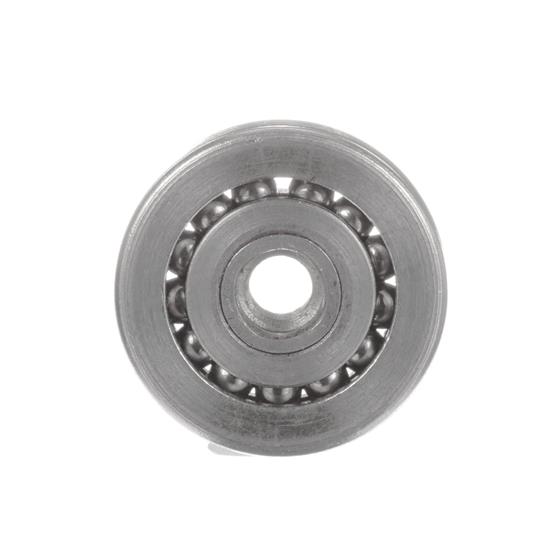 Picture of 7/8" OD Stainless Steel Flat Ball Bearing Roller with #10-32 Tapped Hole