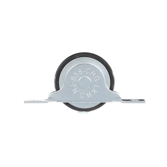 Picture of 2-3/4" L x 1/2" W Steel Bottom Mount Door Sheave With 1-3/8" Flat Rubber Tire