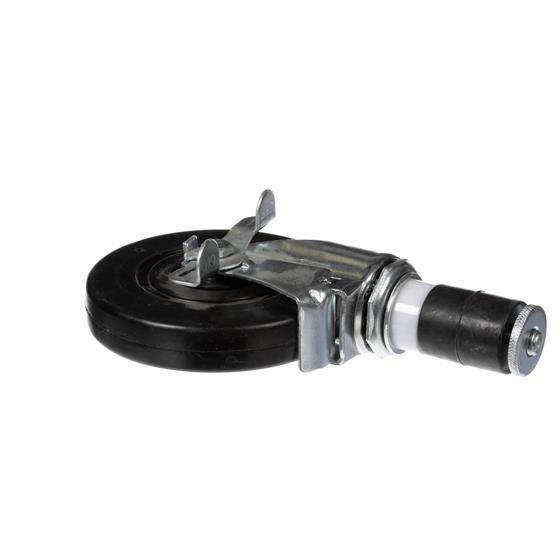Picture of Standard Duty 1-1/2" Expanding Stem Caster With 5" Black Rubber Wheel With Brake