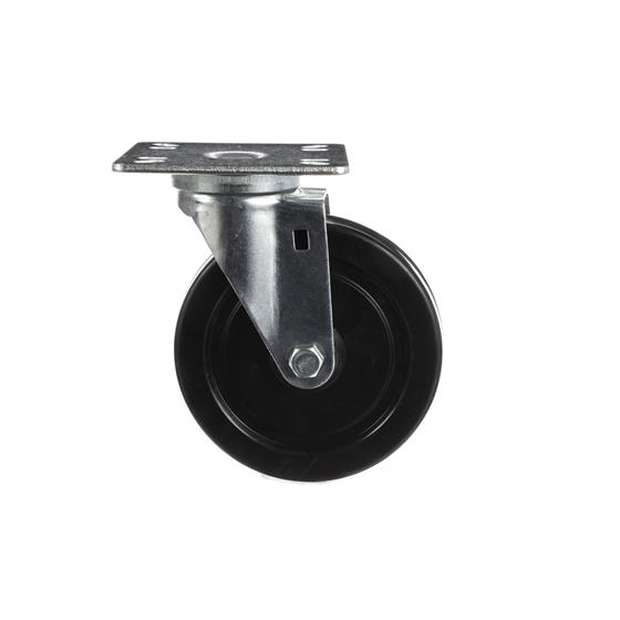 Picture of Medium Duty 4" x 4" Universal Plate Caster With 5" Black Rubber Wheel