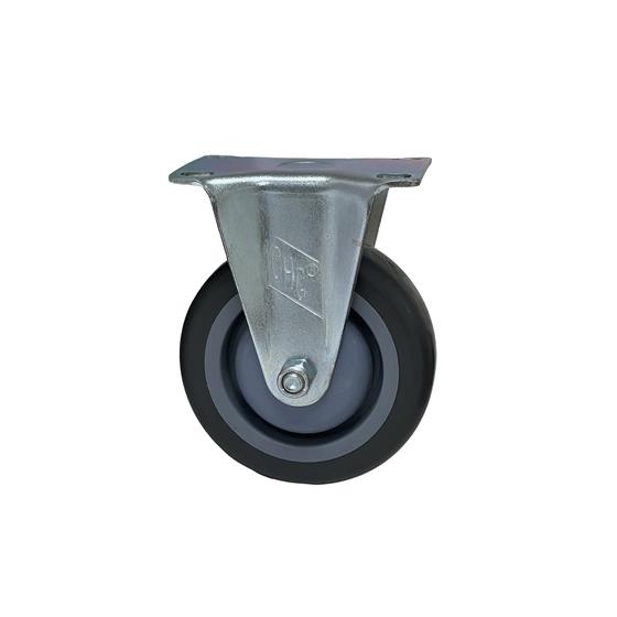 Picture of Medium Duty 2-3/8" x 3-5/8"  Rigid Plate Caster With 5" Gray Polyurethane Wheel