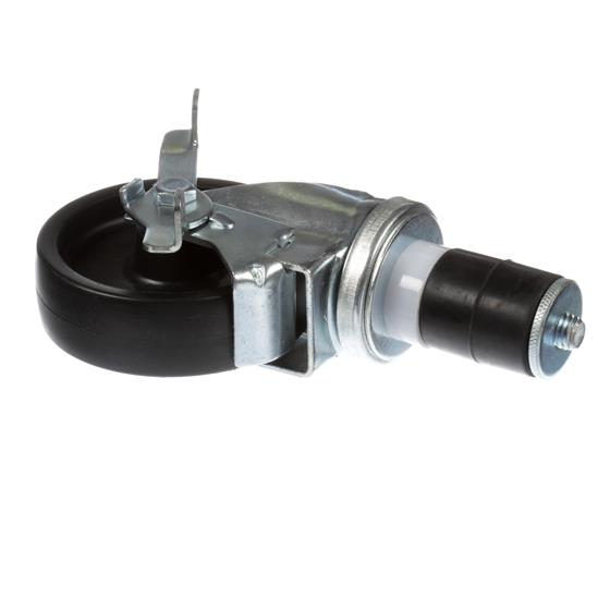 Picture of Medium Duty 1-1/4" Expanding Stem Caster With 3" Black Polyolefin Wheel With Brake