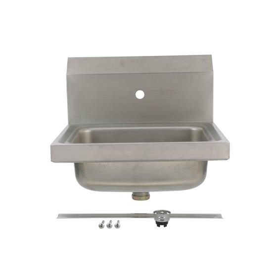 Picture of Encore® Wall Mount Type 304 Series Stainless Steel Hand Sink Single Mounting Hole 14" x 10" x 5" Deep Less Side Splash