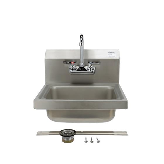 Picture of Encore® Wall Mount Type 304 Series Stainless Steel Hand Sink 4" OC Mounting Holes 14" x 10" x 5" Deep Less Side Splash with TLL15-4100-SE1Z