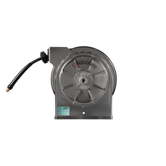 Picture of Encore® Open Stainless Steel Pre-Rinse Hose Reel Assembly, Universal Mounting with 35 ft. Retractable Hose