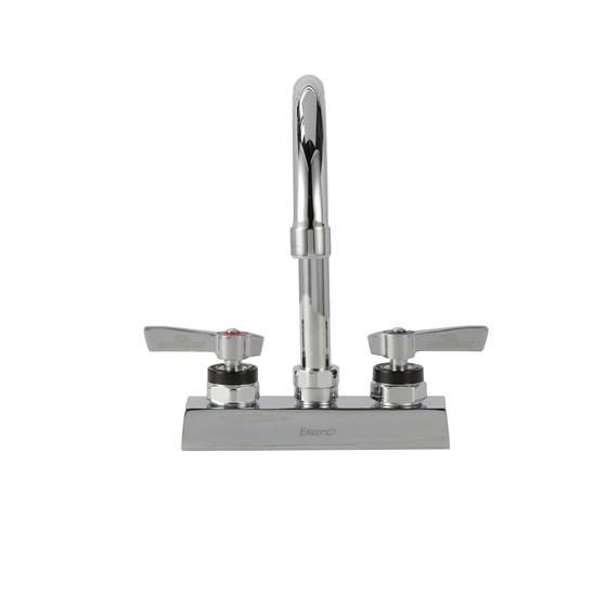 Picture of Encore 4" OC Deck Mount Faucet Ceramic Valves with 6" Rigid Gooseneck Spout
