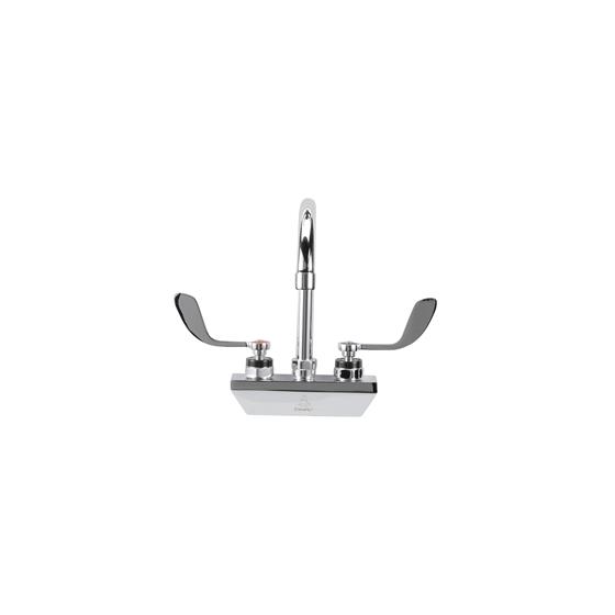 Picture of Encore® 4" OC Wall Mount Faucet with 6" Swivel Gooseneck Spout and 4" Wrist Blade Handles