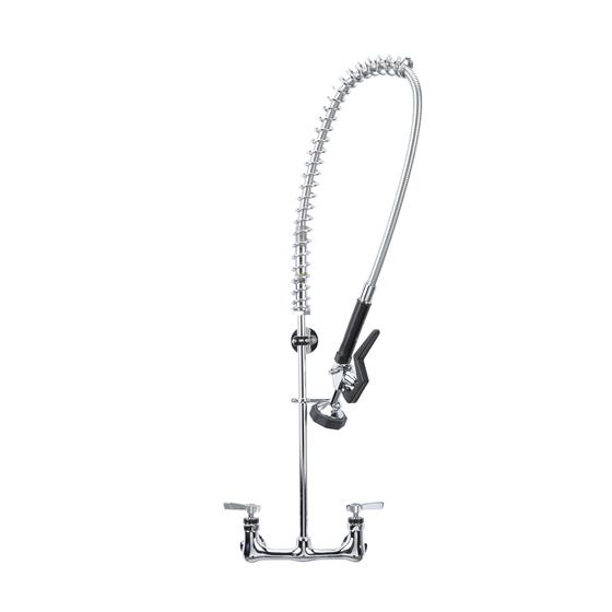 Picture of Encore® 8" OC. Brass Chrome Plated Wall Mount Pre Rinse Assembly 1.2GPM Spray Head with Wall Bracket