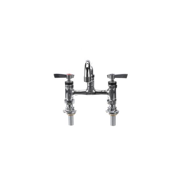Picture of Encore® 6" OC Brass Chrome Plated Elevated Deck Mount Faucet with 10" Swivel Spout