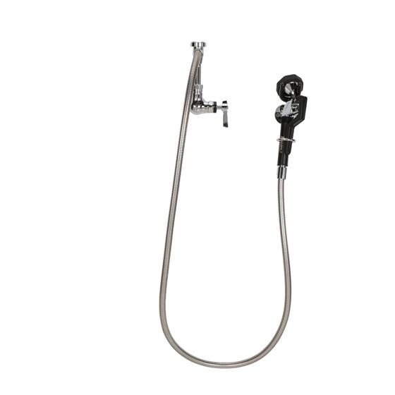 Picture of Encore®  Brass Chrome Plated Single Wall Mount Utility Spray Assembly with 72" Hose and Vacuum Breaker