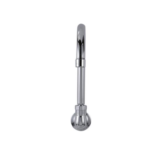 Picture of Encore® Brass Chrome Plated Wall Mount Spout Base with 6" Rigid Gooseneck Spout