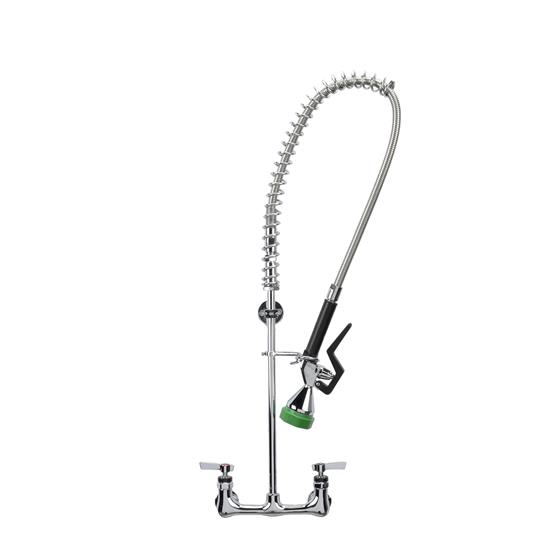 Picture of Encore® Brass Chrome Plated 8" OC Wall Mount Pre-Rinse with KLF-Y104A Variable Flow Spray Head