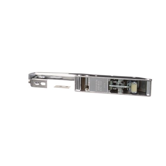 Picture of 10-1/4" L Chrome Plated Die Cast Mechanical Edgemount Latch With Offset Handle And Cylinder Lock