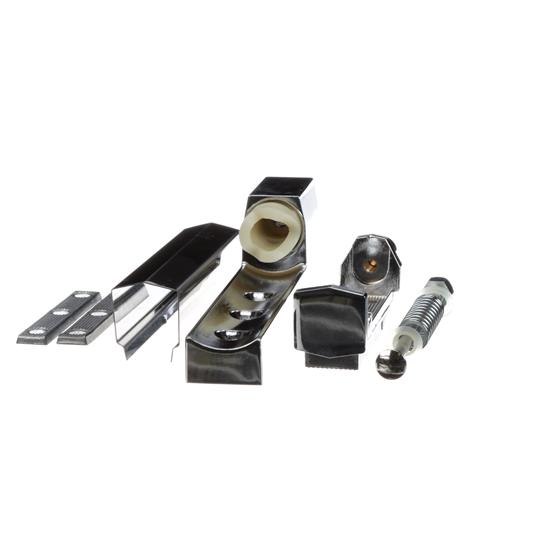 Picture of 1-5/8" Offset 5-3/4" L  Chrome Plated Die Cast Non-Lift-Off Self-Closing Edgemount Hinge With Power Spring Assist