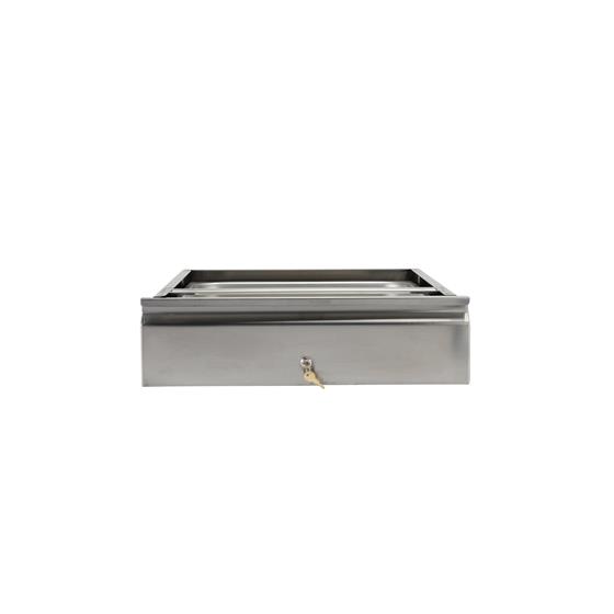 Picture of 20" W x 20" L x 5" D Stainless Steel Economy Drawer Assembly with Cylinder Lock and Stainless Steel Pan
