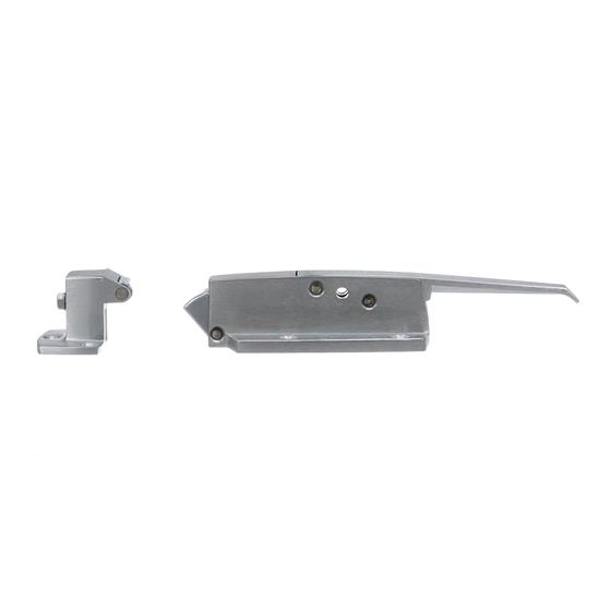 Picture of -1/8 to 3/8" Offset Satin Chrome Walk-In Cooler Door Safety Latch with Strike