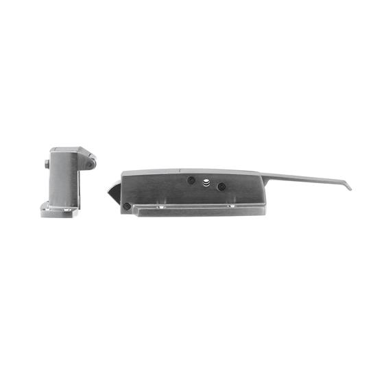 Picture of 3/4 to 1-5/8" Offset Satin Chrome Heavy Duty Walk-In Cooler Door Safety Latch with Strike