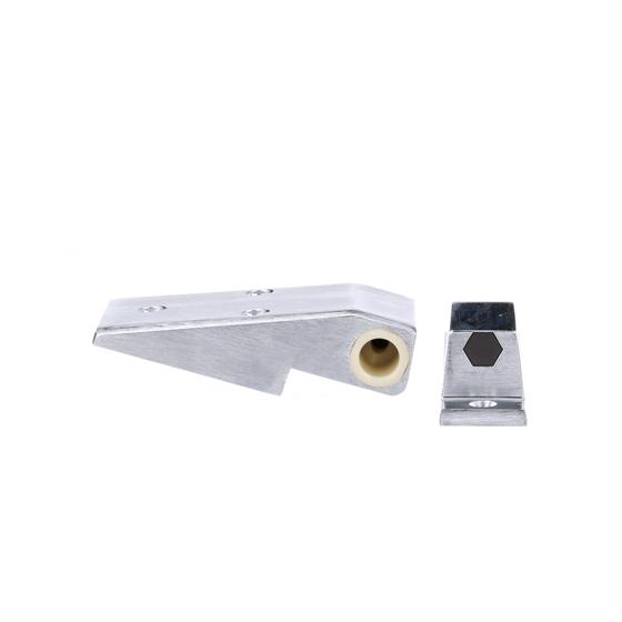 Picture of 6-1/4" L Satin Chrome Flush Offset Cam-Rise Walk-In Door Hinge