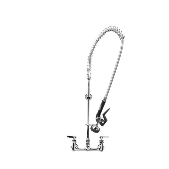 Picture of Encore® 8" OC. Brass Chrome Plated Wall Mount Pre Rinse Assembly with Wall Bracket and In-Line Vacuum Breaker