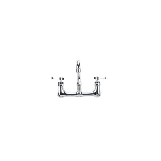 Picture of Encore® 8" OC. Brass Chrome Plated Wall Mount Faucet with 14" Swivel Spout with Faucet Mounting Kit
