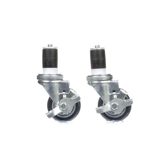 Picture of Caster Kit, Medium Duty 1-1/2" Expanding Stem Caster With 3" Blue Polyurethane Wheel, 4 Brake In Retail Box