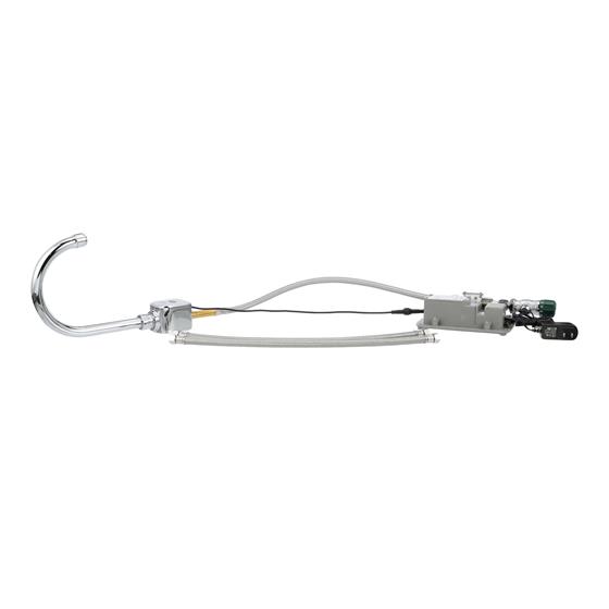 Picture of Intelli-Flo EZ Electronic Deck Mount Faucet 6-1/2" Gooseneck Spout AC Powered with Thermostatic Mixing Valve and 0.5 gpm PCA Spray