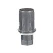 Picture of 1-1/2" Round Natural Finish Zinc Die Cast Adjustable Hex Foot Insert