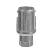 Picture of 1-5/8" Round Natural Finish Zinc Die Cast Adjustable Hex Foot Insert