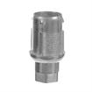 Picture of 1-5/8" Round Natural Finish Zinc Die Cast Adjustable Hex Foot Insert