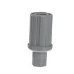 Picture of 1-5/8" Round Gray Thermoplastic Adjustable Hex Foot Insert