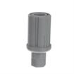 Picture of 1-5/8" Round Gray Thermoplastic Adjustable Hex Foot Insert