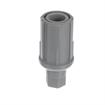 Picture of 1-5/8" Round Gray Thermoplastic Adjustable Hex Foot Insert