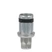 Picture of 1-5/8" Round Stainless Steel Clad Zinc Die Cast Adjustable Hex Foot Insert With Locking Ring