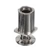 Picture of 1" Square Nickel Plated Zinc Die Cast Adjustable Flanged Foot Insert
