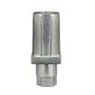 Picture of 1-1/4" Square Natural Finish Zinc Die Cast Adjustable Hex Foot Insert
