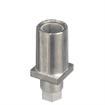 Picture of 1-1/4" Square Natural Finish Zinc Die Cast Adjustable Hex Foot Insert