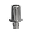 Picture of 1-1/4" Square Nickel Plated Zinc Die Cast Adjustable Hex Foot Insert