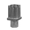 Picture of 1-1/2" Square Natural Finish Zinc Die Cast Adjustable Hex Foot Insert