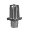 Picture of 1-1/2" Square Natural Finish Zinc Die Cast Adjustable Hex Foot Insert