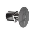 Picture of 1-1/2" Square Stainless Steel Clad Zinc Die Cast Adjustable Flanged Foot Insert