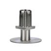 Picture of 1-1/2" Square Stainless Steel Clad Zinc Die Cast Adjustable Flanged Foot Insert With Mounting Holes