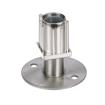 Picture of 1-1/2" Square Stainless Steel Clad Zinc Die Cast Adjustable Flanged Foot Insert With Mounting Holes