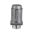 Picture of 2" Square Stainless Steel Clad Zinc Die Cast Adjustable Hex Foot Insert